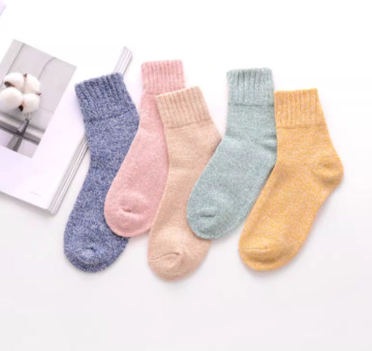 Wool Thermal Socks — 5 Pairs