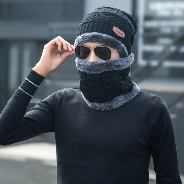 Fleece-Lined Beanie & Neck Warmer Set