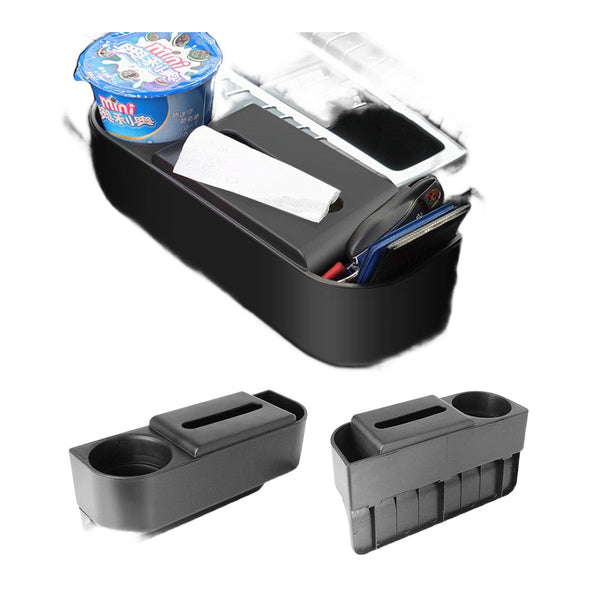 Console Tissue Box with Cup Holder