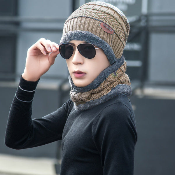 Fleece-Lined Beanie & Neck Warmer Set