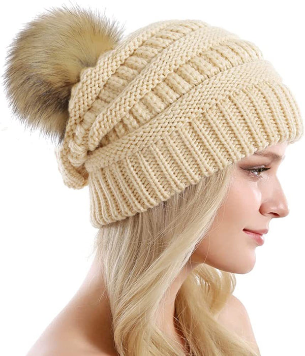 Pom-Pom Knit Beanie