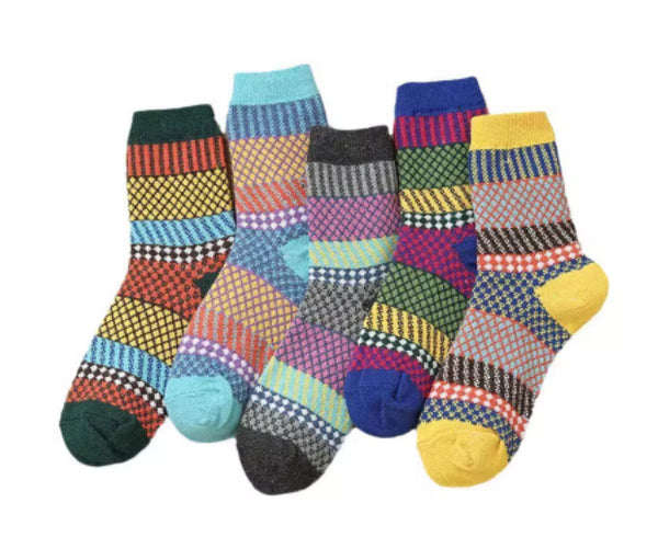 Wool Thermal Socks — 5 Pairs