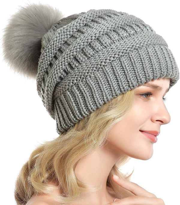 Pom-Pom Knit Beanie