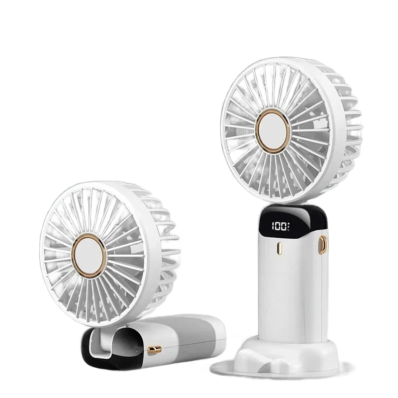 Foldable neck and handheld fan