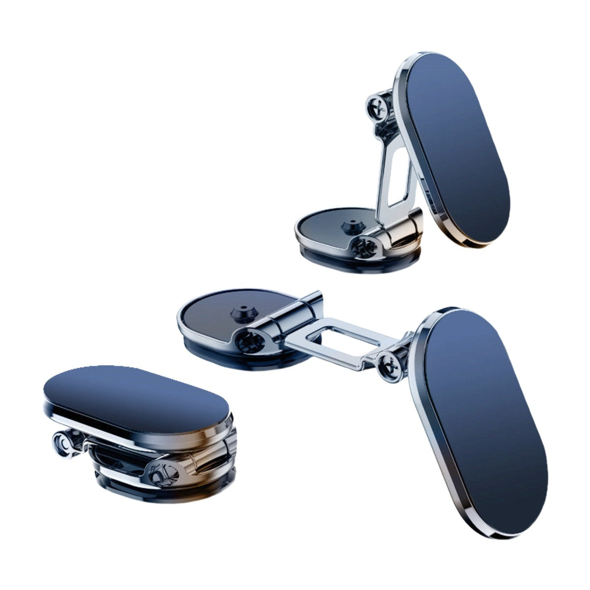 حامل جوال سيارة مغناطيسي معدني دوّار - خلفية بيضاء